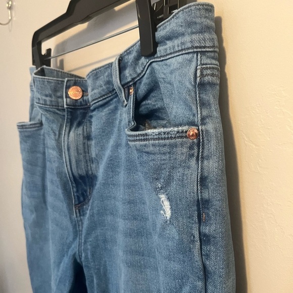 LOFT Blue Flare Crop Jeans - Picture 5 of 13